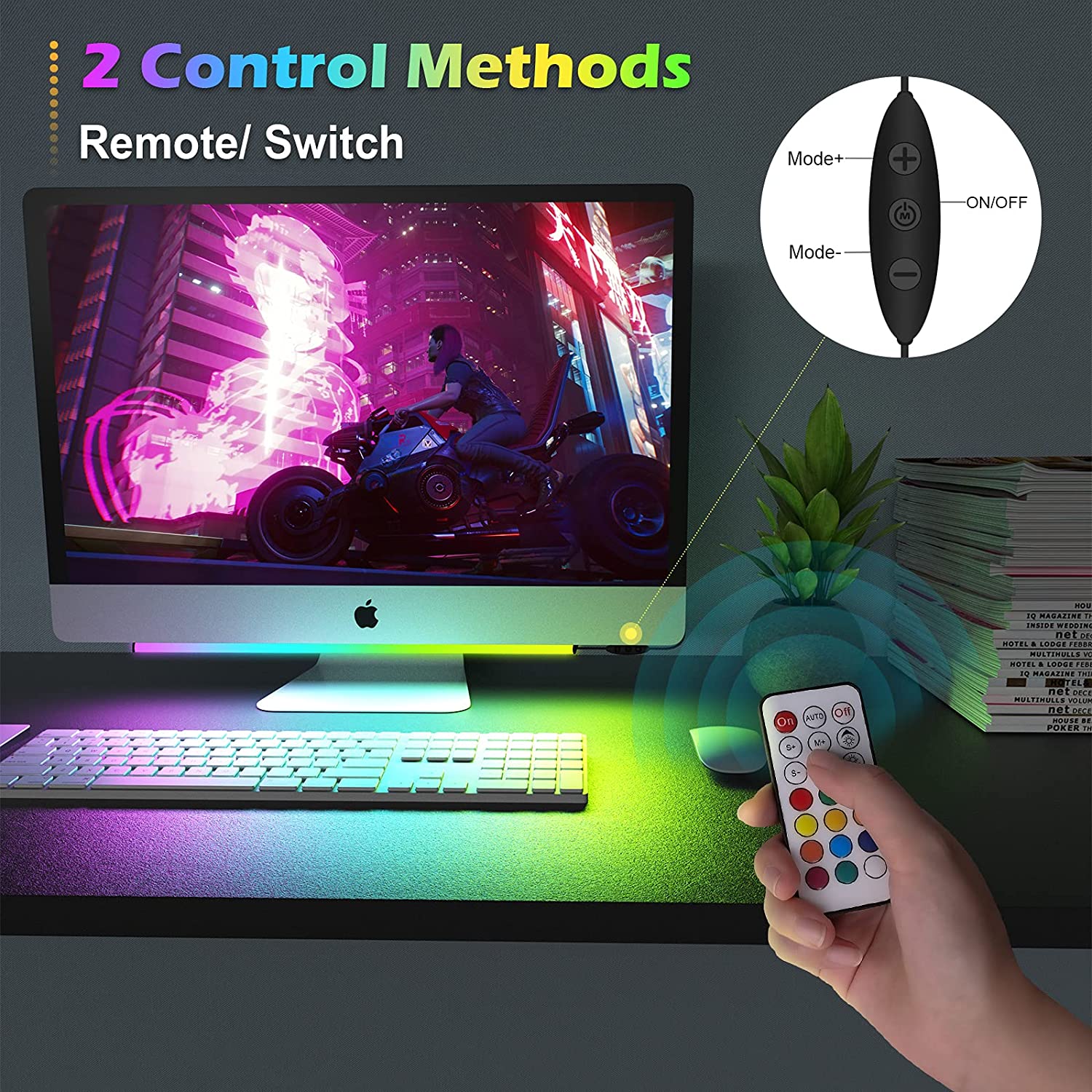 ภายใต้แถบแสงจอภาพ RGB Dreamcol - Setup Desk Monitor บทวิจารณ์และราคา